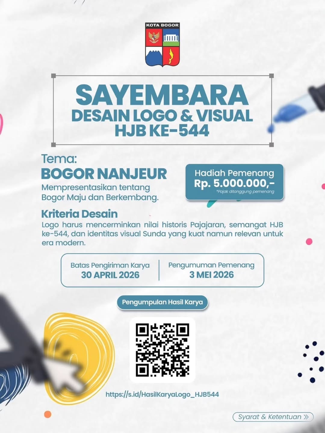 Sayembara Desain Logo & Visual HJB KE-544 Kota Bogor!
