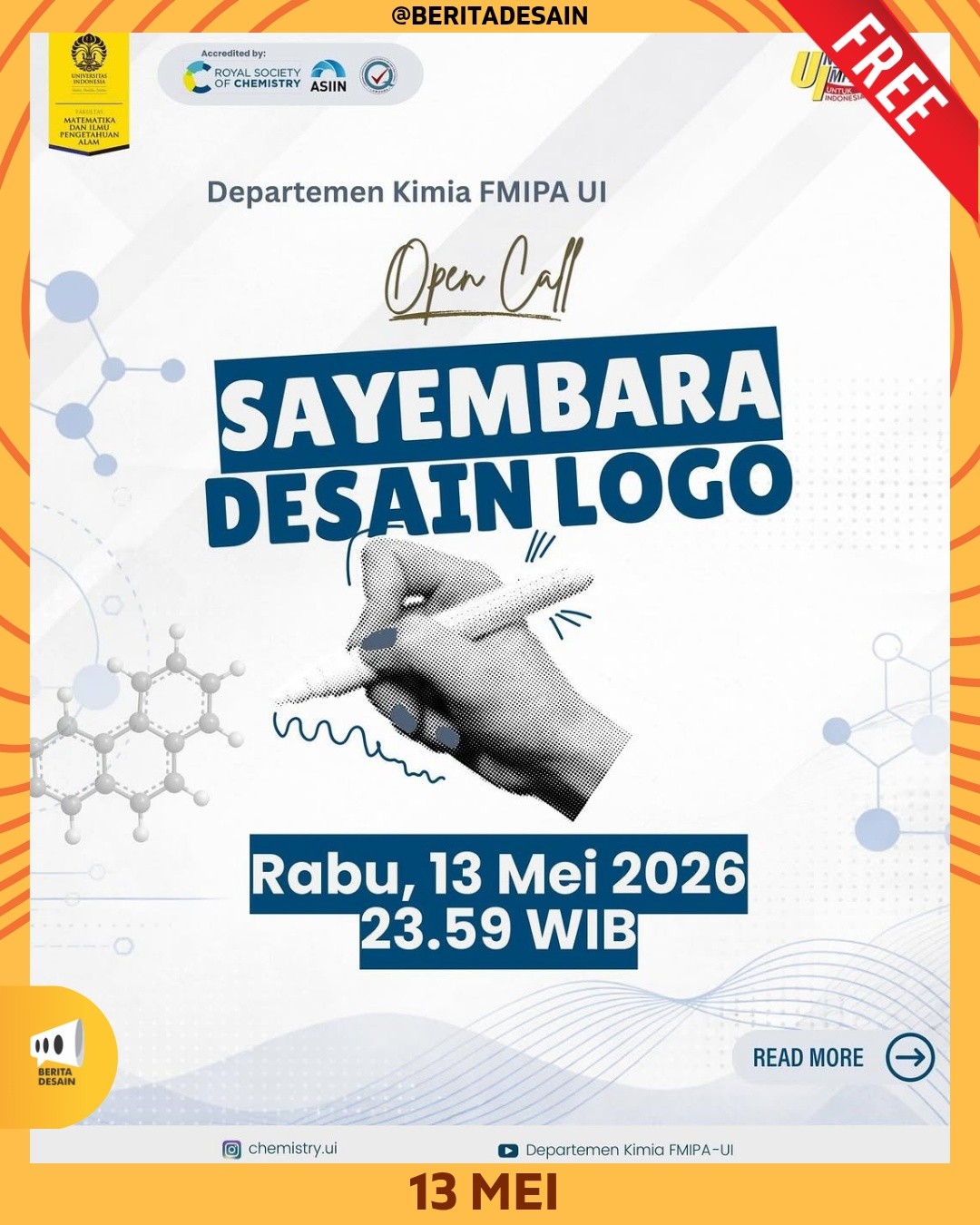 Sayembara Desain Logo Departemen Kimia FMIPA UI 2026